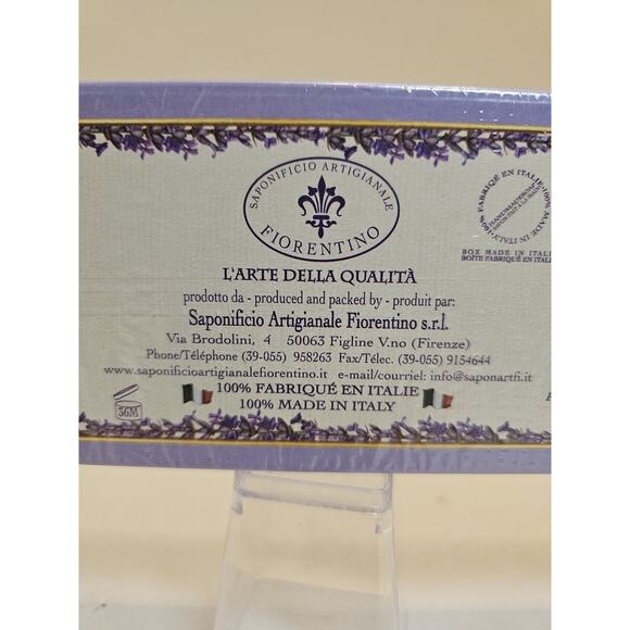 Saponificio Artigianale Fiorentino Lavender Scented Soaps Italy Sealed 3 x4.4 Oz - Picture 5 of 5